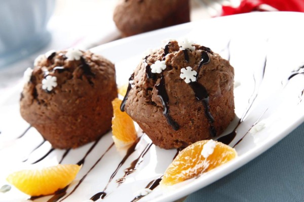 Muffins de chocolate y naranja