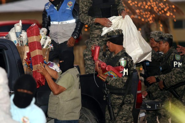 Decomisan un millón de lempiras en pólvora en Tegucigalpa