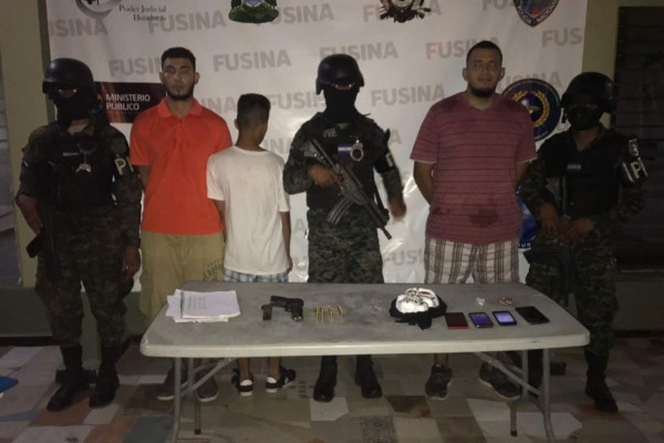 Caen tres presuntos pandilleros sospechosos de extorsión en San Pedro Sula