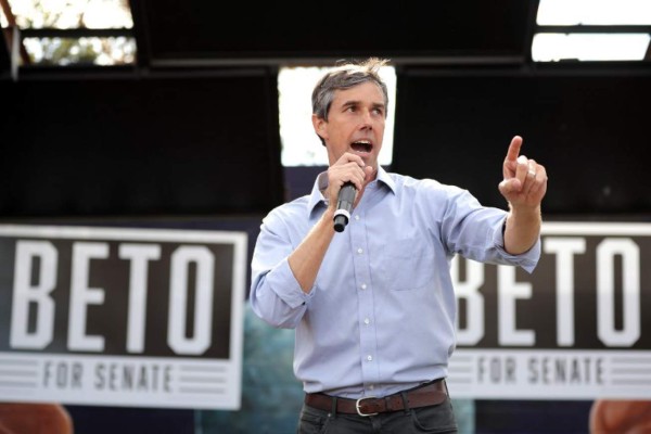 AUSTIN, TEXAS - NOVEMBER 04: U.S. Senate candidate Rep. Beto O'Rourke (D-TX) addresses a campaign rally at the Pan American Neighborhood Park November 04, 2018 in Austin, Texas. As Election Day approaches polls have shown the gap narrow between O'Rourke his opponent, incumbent Sen. Ted Cruz (R-TX). Chip Somodevilla/Getty Images/AFP