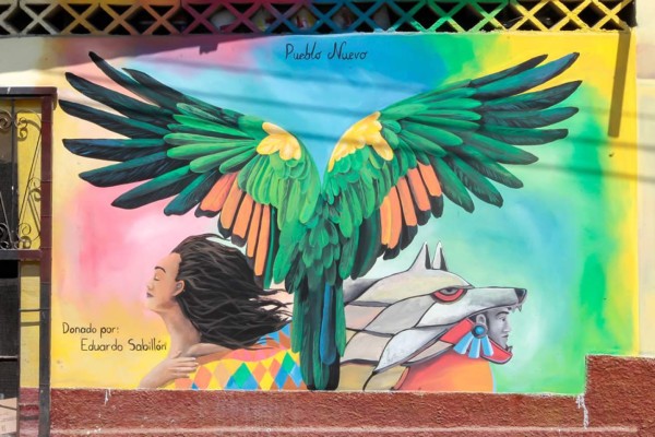 Preciosos murales embellecen el municipio de Petoa, Santa Bárbara