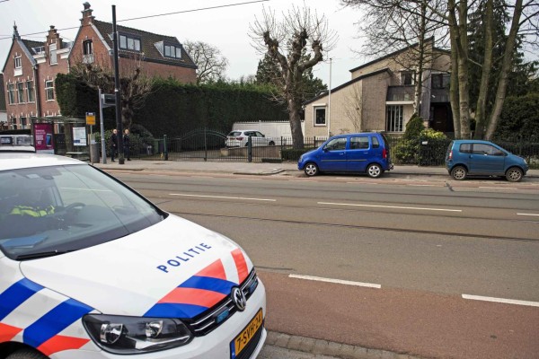 A picture taken on March 11, 2017 shows the residence of the consul in Hillegersberg, Rotterdam, where the Turkish Minister of Foreign Affairs had planned a speech in the residence, but his flight to the Netherlands was cancelled. / AFP PHOTO / ANP / Marten van Dijl / Netherlands OUT