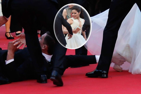 Hombre se metió abajo del vestido de América Ferrera en Cannes