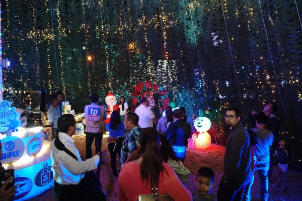 Con espectáculo de luces inauguran el árbol navideño más grande de Honduras