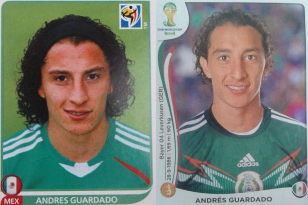 El antes y el después de los jugadores en las vistas del álbum Panini