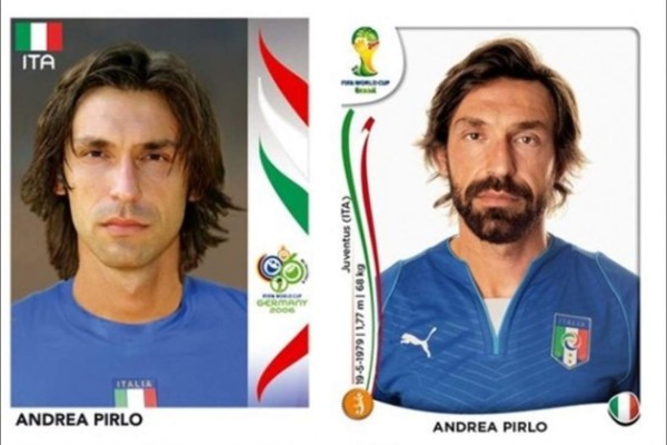 El antes y el después de los jugadores en las vistas del álbum Panini
