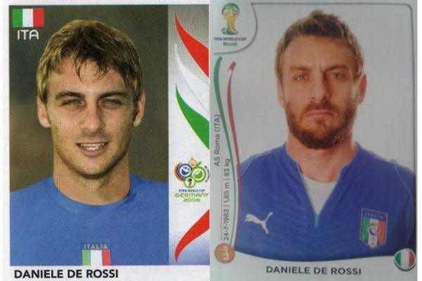 El antes y el después de los jugadores en las vistas del álbum Panini