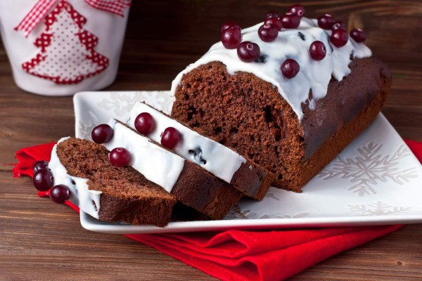 Still life with tasty cake portion. Christmas time composition