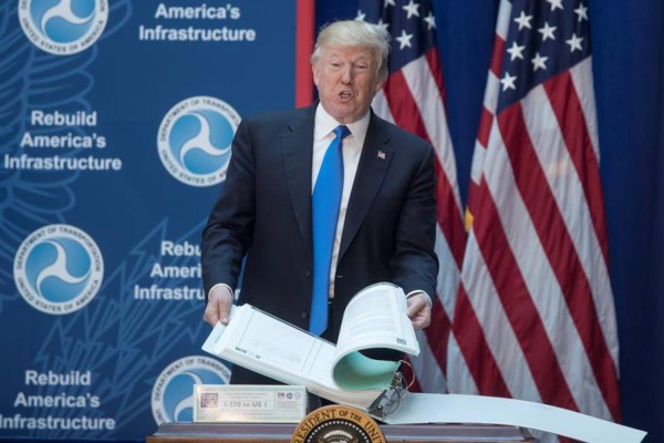 Infraestructura en EUA 'en total estado de abandono': Donald Trump