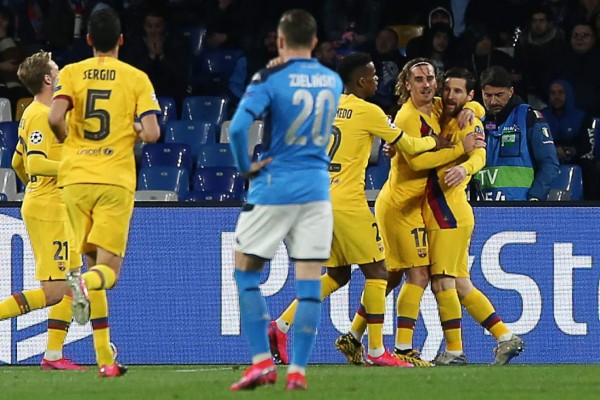 Video: Así fue el gol de Griezmann que empató el Napoli - Barcelona