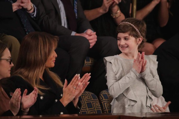 Grace Eline, la niña que superó el cáncer y conmovió a Donald Trump en su discurso