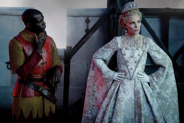 Michelle Pfeiffer is Queen Ingrith and David Gyasi is Percival in Disney’s live-action MALEFICENT: MISTRESS OF EVIL.