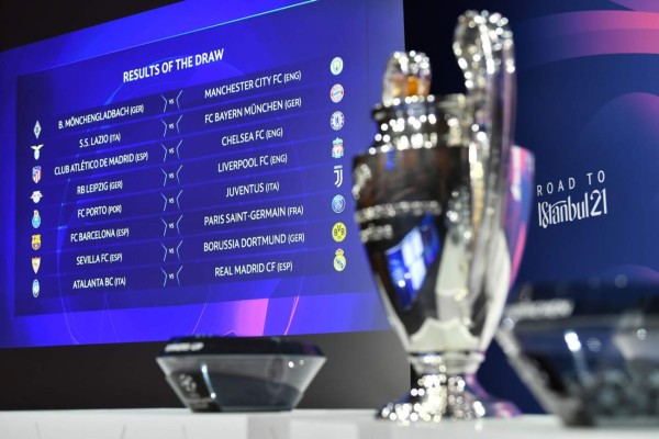 El sorteo de octavos de final de la Champions League se realizó en Nyon, Suiza, sede de la UEFA. Foto AFP