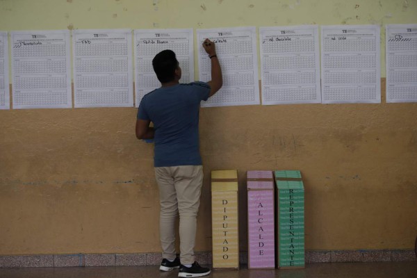 AME9199. CIUDAD DE PANAMÁ (PANAMÁ), 05/05/2019.- Miembros de las mesas electorales comienzan el conteo de votos este domingo, en Ciudad de Panamá (Panamá). Los panameños acuden a las urnas para escoger a sus nuevas autoridades en los sextos comicios desde que en 1989 se restableció la democracia en el país. EFE/ Bienvenido Velasco