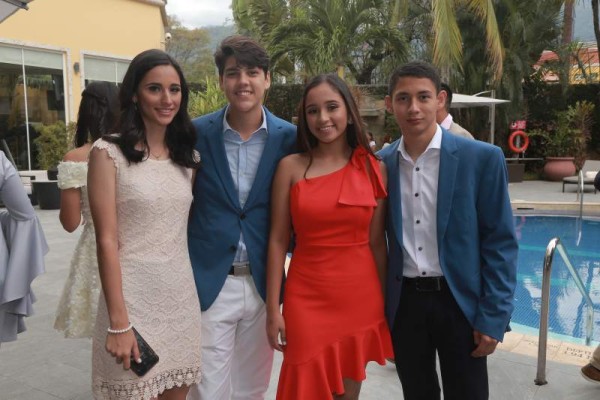 Sahera Abumariam, Giancarlo Caracciolli, Génesis Recarte y Eduardo Barahona.