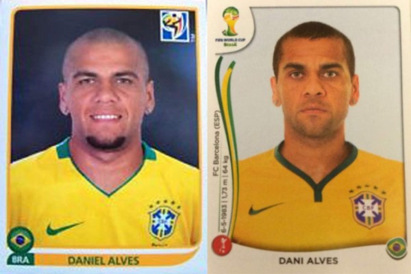 El antes y el después de los jugadores en las vistas del álbum Panini