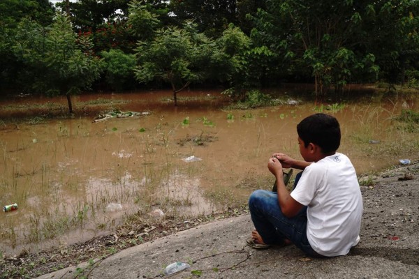 Familias de La Lima llevan cinco días a la intemperie