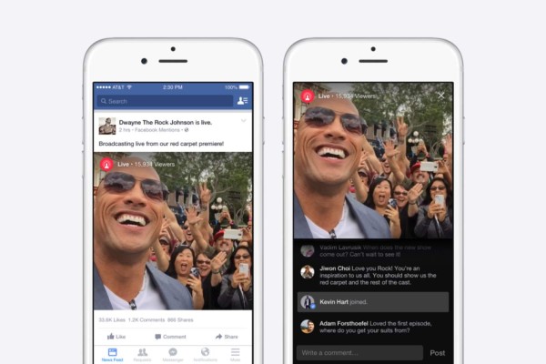 Usuarios ya pueden compartir videos con Facebook Live