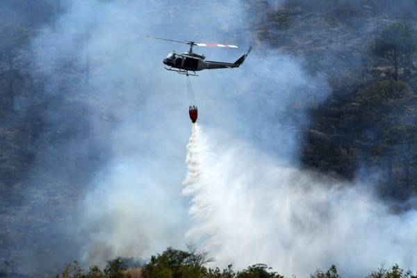 Intentan controlar un incendio en parque nacional Celaque