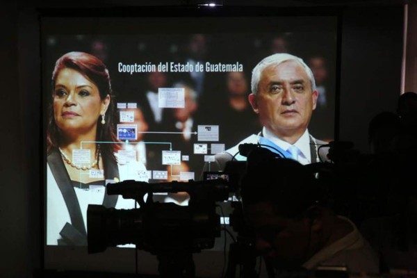 Pérez Molina y Baldetti lideraron 'emporio criminal' que cooptó Guatemala