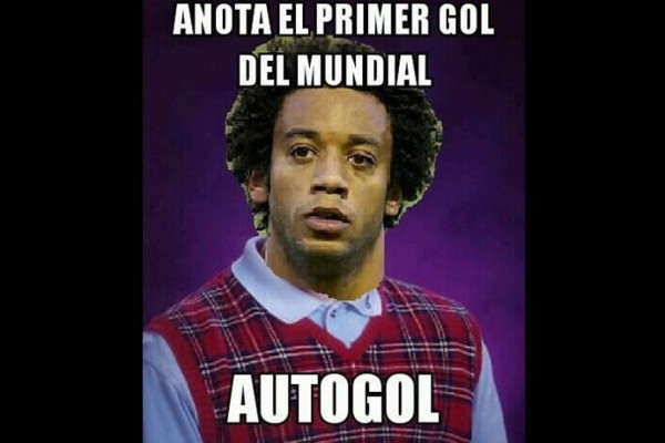 Marcelo y el árbtiro, las víctimas del partido Brasil-Croacia