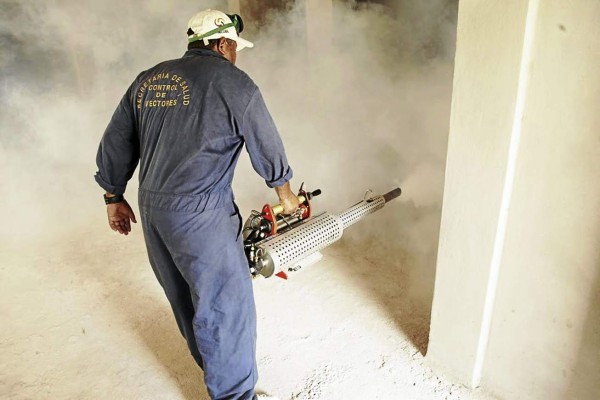 Personal de Salud fumigó los barrios y colonias en la Villa de San Francisco ante sospechas de la epidemia del Chikungunya.