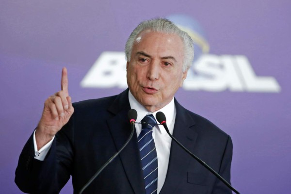 Michel Temer dice ser víctima de una 'herejía jurídica”
