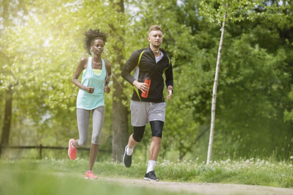 A correr para estar saludable y entusiasta