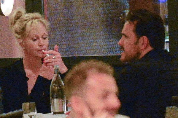 Melanie Griffith cena en Roma con Matt Dillon