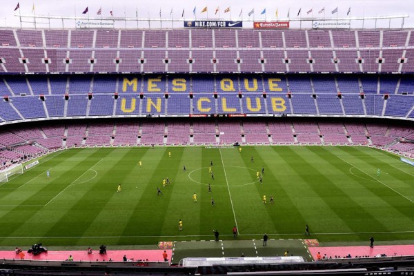 El partido entre el FC Barcelona y el UD Las Palmas se jugó a puerta cerrada en el Camp Nou.