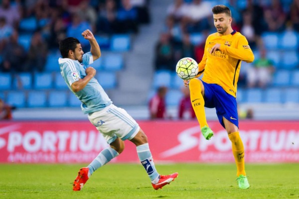 VIDEO: El grave error de Piqué en el golazo de Iago Aspas