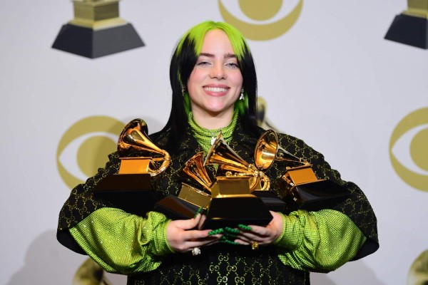 Billie Eilish hace historia en los Grammy Awards 2020