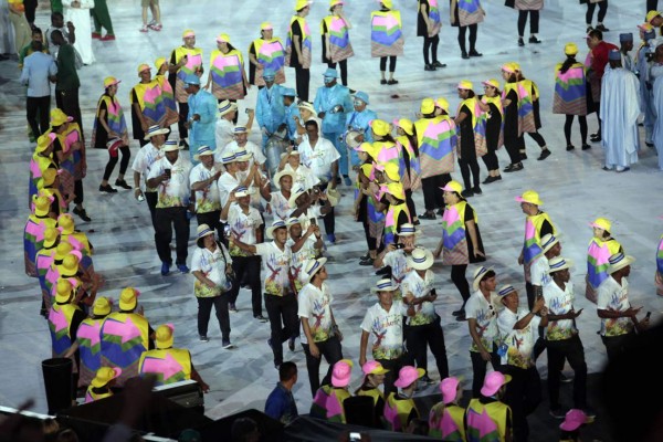 Así desfiló Honduras en la inauguración de los Juegos Olímpicos 2016