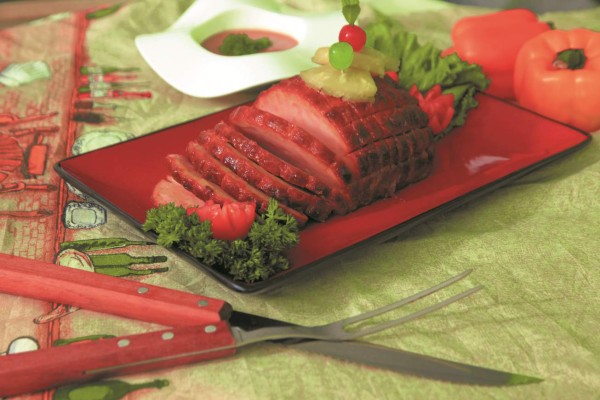 Jamón de pavo con salsa de guayaba