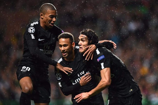 El tridente del PSG mete miedo y receta paliza al Celtic en la Champions