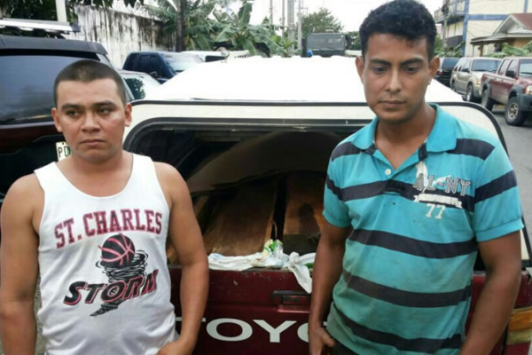 En operativo detienen a dos hombres en el norte de Honduras