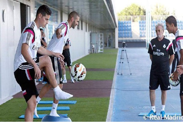 James, Benzema y Varane ya se entrenan en Valdebebas