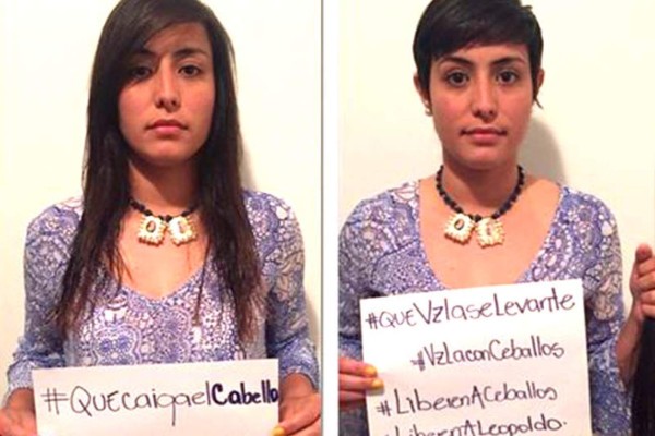 Venezolanas se cortan el cabello en apoyo a opositores presos