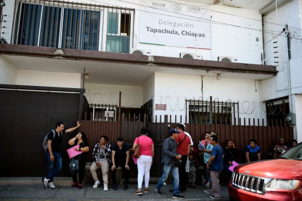 Migrantes de la caravana buscan refugio en Tapachula, México