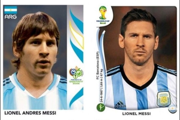 El antes y el después de los jugadores en las vistas del álbum Panini