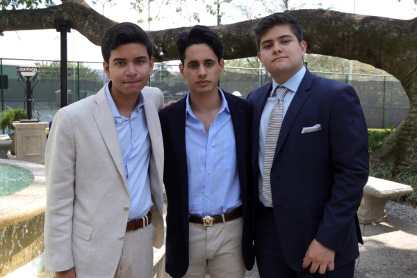 Carlos García, Luis Mancía y Daniel Aguilera.