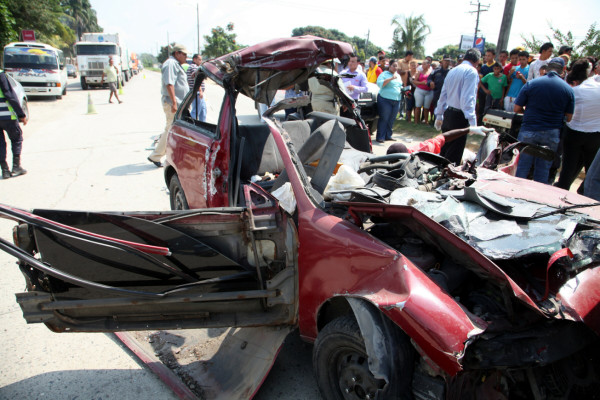 Accidente en Puerto Cortés pudo ser causado por exceso de velocidad
