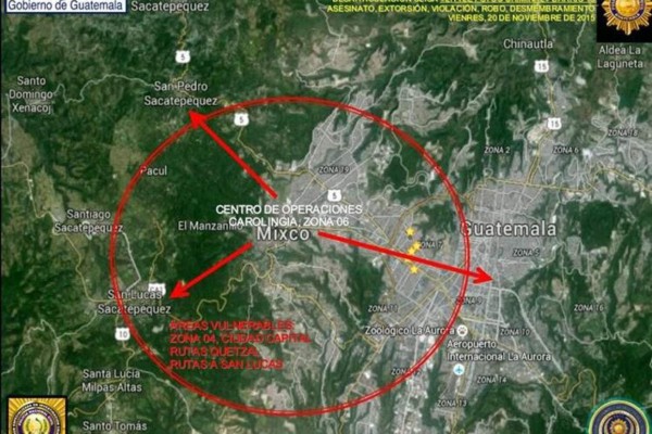 Al menos 31 presuntos pandilleros detenidos en Guatemala