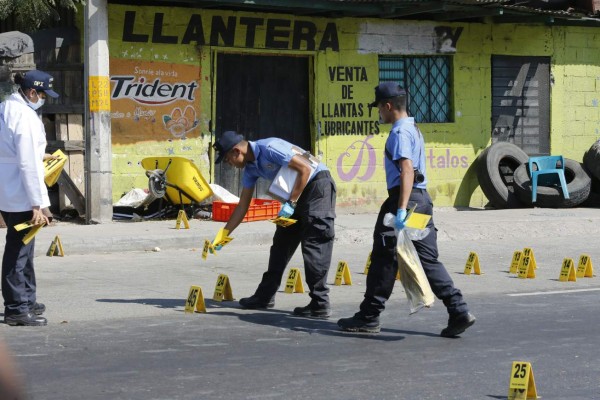 Acribillan a dos jóvenes frente a una llantera en Tegucigalpa