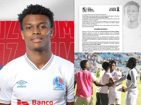 Olimpia lanzó comunicado tras muerte de Demetri Gordon.