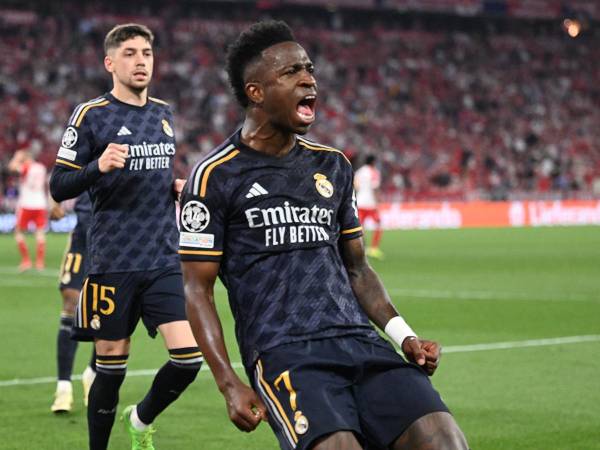 Vinicius le dio el empate al Real Madrid con sus dos anotaciones en el Allianz Arena.