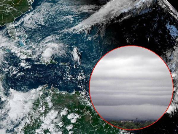 Fotografía del fenómeno meteorológico Oscar este lunes, desde La Habana (Cuba). Óscar continúa debilitándose a su paso por el Alto Oriente cubano, ahora como tormenta tropical, intensificando sus lluvias en la parte norte de la provincia de Guantánamo, Cuba.