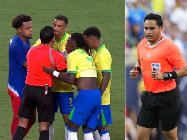 El árbitro hondureño Saíd Martínez le da la vuelta al mundo y se volvió viral tras su polémica decisión con el uso del VAR en el amistoso Estados Unidos vs Brasil, previo a la Copa América 2024.