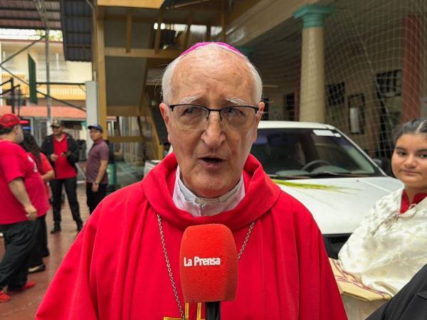 El obispo emérito, Ángel Garachana, presidió la celebración de Domingo de Ramos en la catedral metropolitana San Pedro Apóstol.