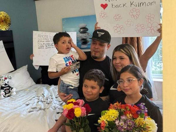 Kilmar Ábrego puedo reunirse con su familia antes de ser detenido nuevamente por el ICE el pasado lunes.